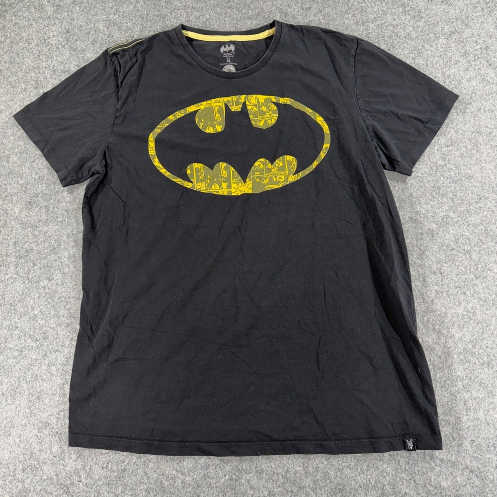 Free Authority Batman Graphic T-Shirt Mens XL Black Comic Logo DC Comics Tee